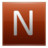 Letter N orange Icon